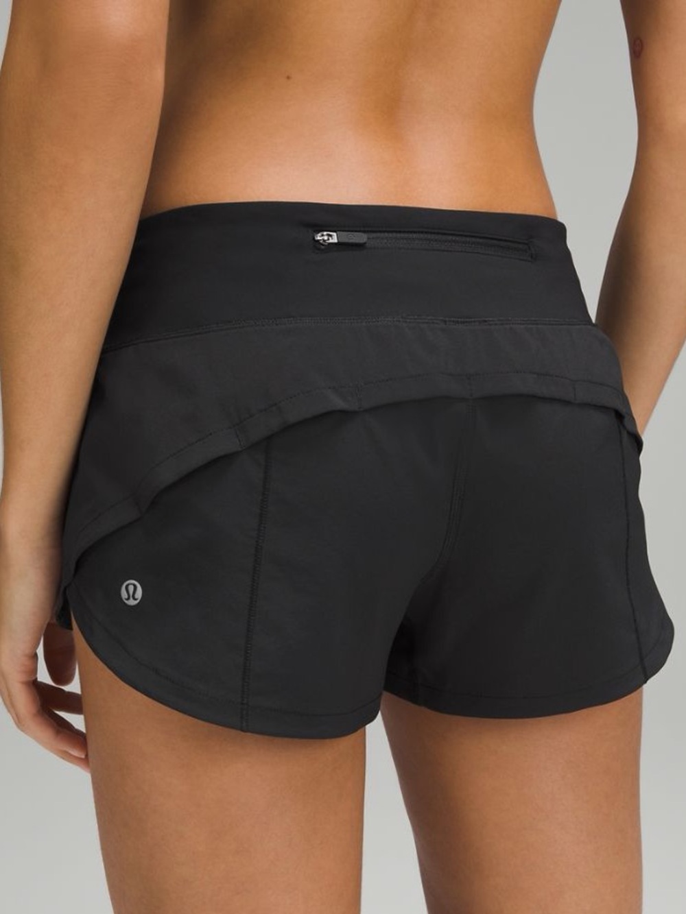Lululemon Black Low Rise Speed Up Lined Running Shorts